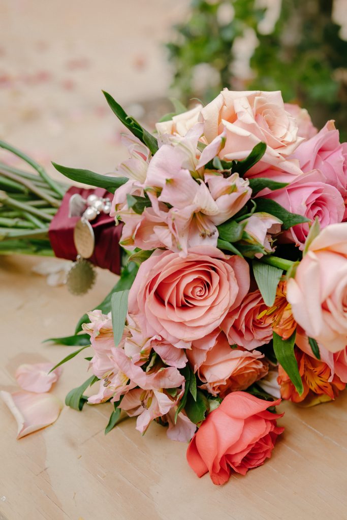 pink wedding bouquet