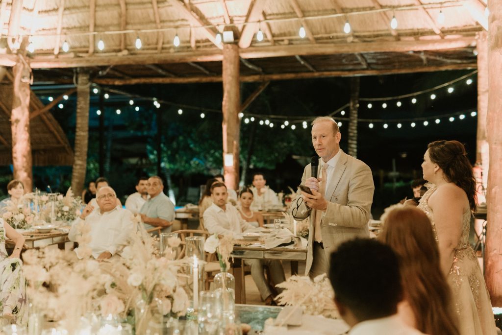 formal beach wedding guest