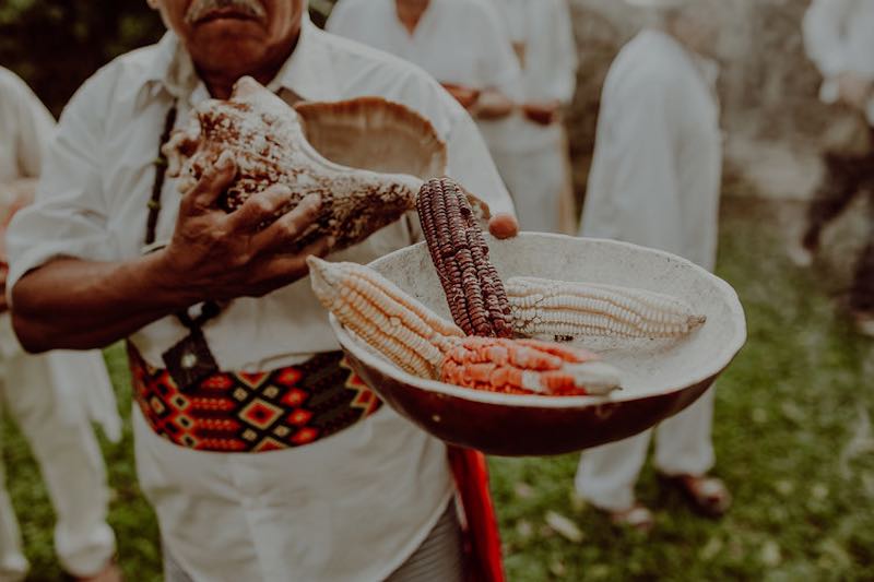 Sacred Mayan Food at Destination Wedding
