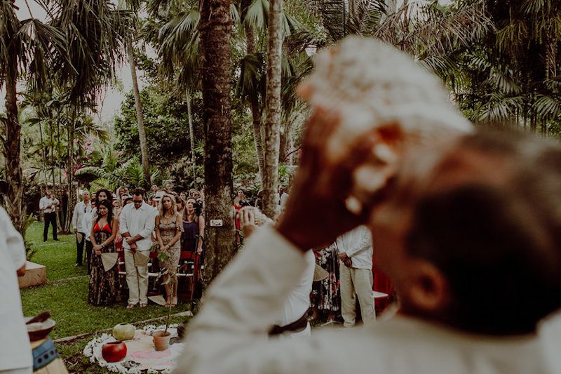 Guests at Mayan Wedding