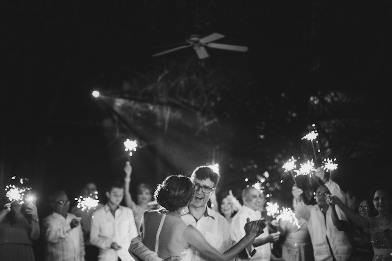 Groom with guayabera Destination Wedding yucatan