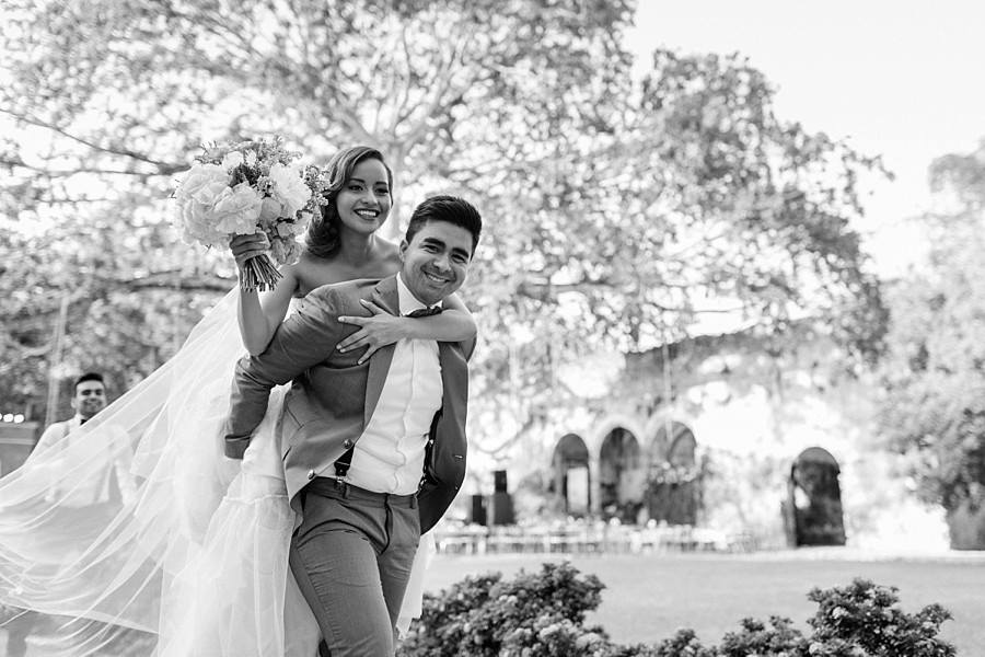 Haapy Wedding Couple at Hacienda Uayamon