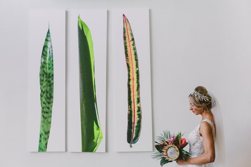 elegant bride with wedding bouquet at destination wedding