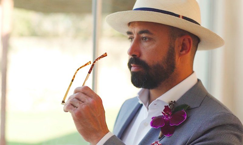 Groom boutonniere at Destination Wedding