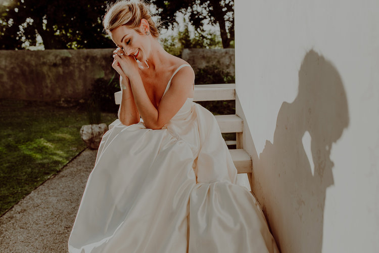 smiling bride at destination wedding in Yucatan