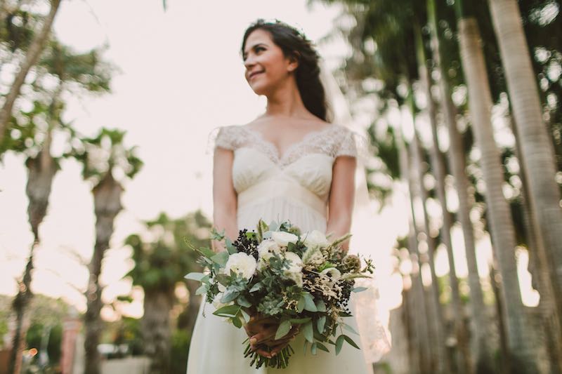 Happy bride at Hacienda Chichi Suarez