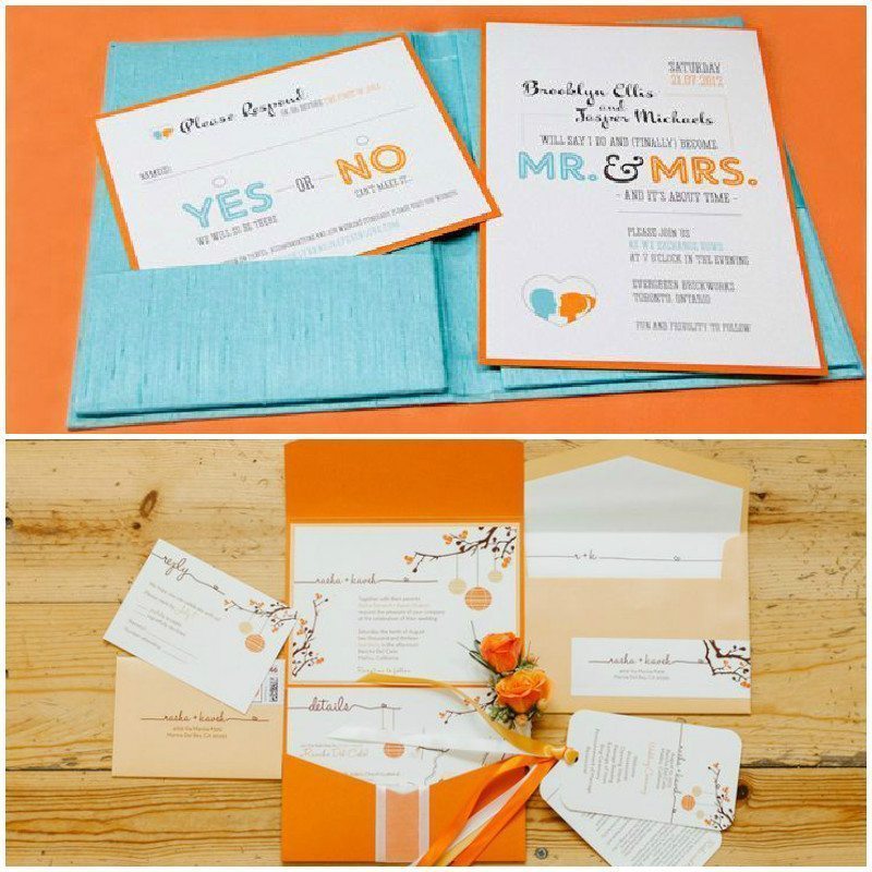 Wedding Stationary - Tangerine Color
