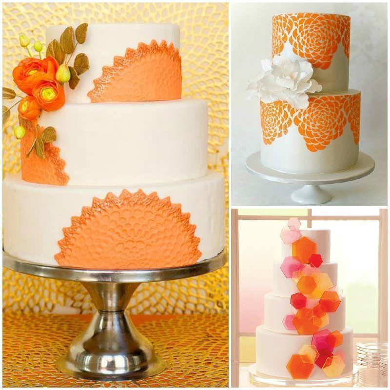 Wedding cake - Tangerine Color