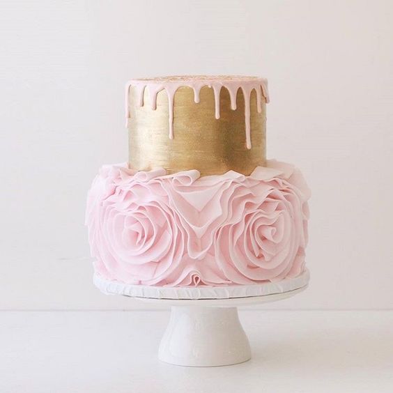 Cute cake in Rose Gold Wedding