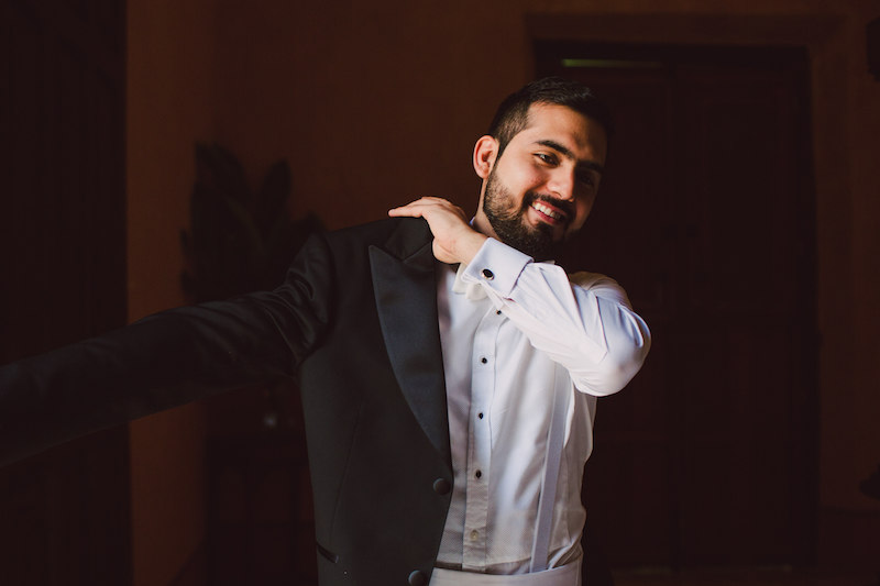 groom getting ready