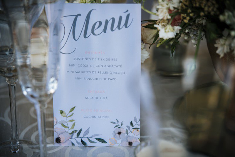 wedding menu