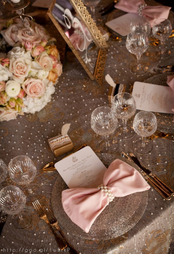 Rose Gold Elegant Wedding Table
