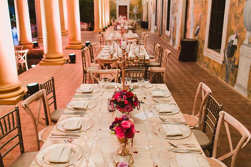 Table and chair wedding style