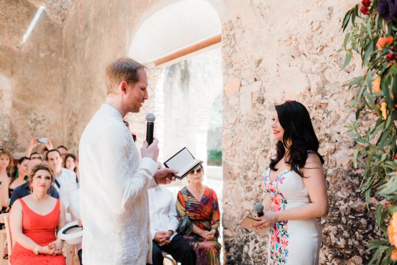 Letter Ceremony wedding hacienda yucatan
