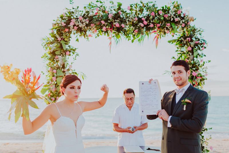 Wedding at celestun beach