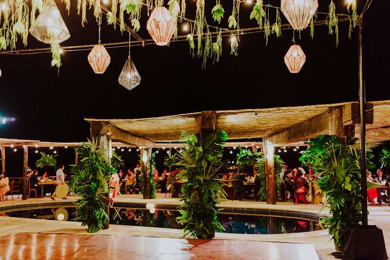 furniture tropical style Wedding at celestun beach