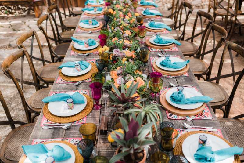 Mexican decor for wedding in Cancun