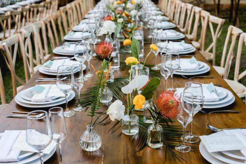 Table decor for beach weddings