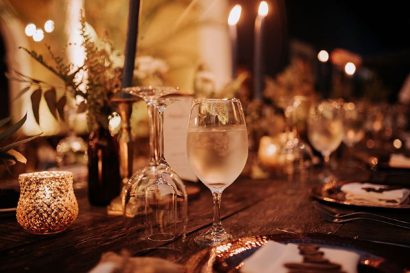 Glassware for beach weddings