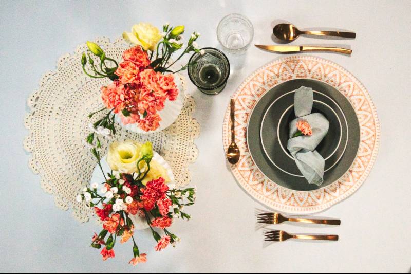 Beautiful vintage centerpieces