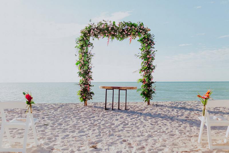 boda en playa celestun